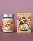 Festive Easter Hot Cross Bun Candle