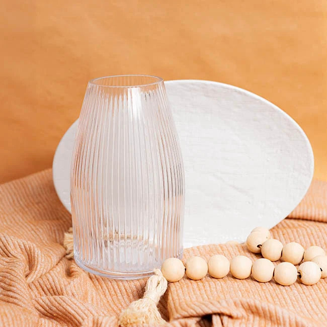 Ribbed vase