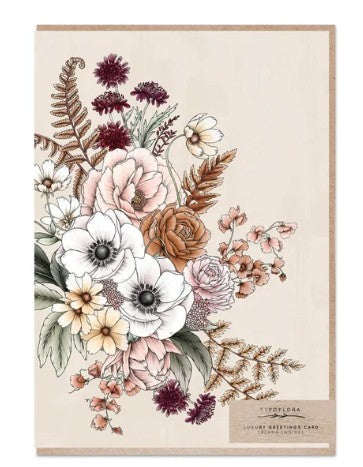 Floral Bouquet Greeting Card (Blank Inside)