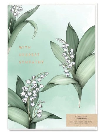 Lily of the valley Sympathy Greeting Card